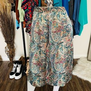 Vintage RUSS Petites satin MIDI skirt